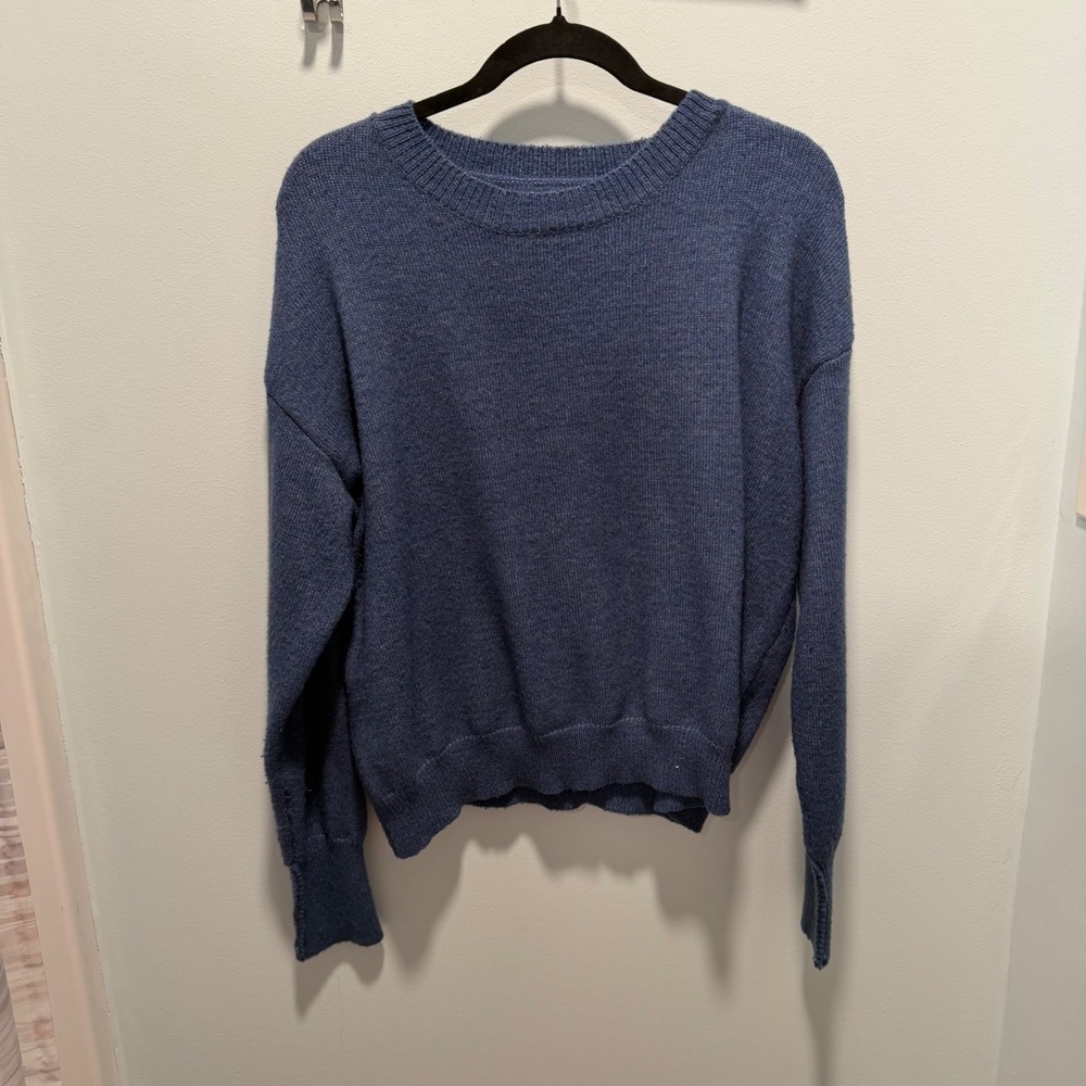 SHEIN Crewneck Pullover Sweater Blue XL Minimalist Casual Everyday Wear